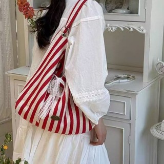 Reversible New Style Large-capacity Shoulder Bag Plaid Canvas Bag Commuting Versatile Eye-cat