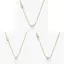Dây chuyền mặt dây chuyền Zircon đôi hình dạng độc đáo bằng thép không gỉ và vàng cho nữ