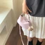 Woven Shoulder Bag, Sweet Girly Style, High-end Dopamine Handbag, Bucket Bag, Large Capacity Cro