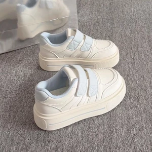 Giày Velcro trắng dành cho nữ mùa xuân mới giày thể thao thông thường giày đế dày đa năng