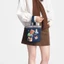 Cute Corgi Bucket Bag Women's Canvas Handbag Summer Lunch Bag Student Commuter Handbag