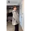 Gray Hooded Oversize Thin Sweatshirt Women's Loose American Cardigan Zipper Jacket