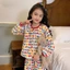 Bé Gái Cloud Cotton Bộ Đồ Ngủ Xuân Thu Mới Siêu Mềm Tay Dài Trẻ Em Bé Gái Mục Vụ Phong Cách N