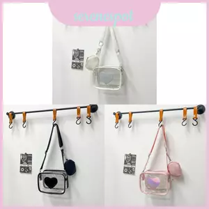 Túi vuông nhỏ bằng nhựa Pvc thông thường trong suốt có dây đeo vai đơn phong cách hàng ngày cho