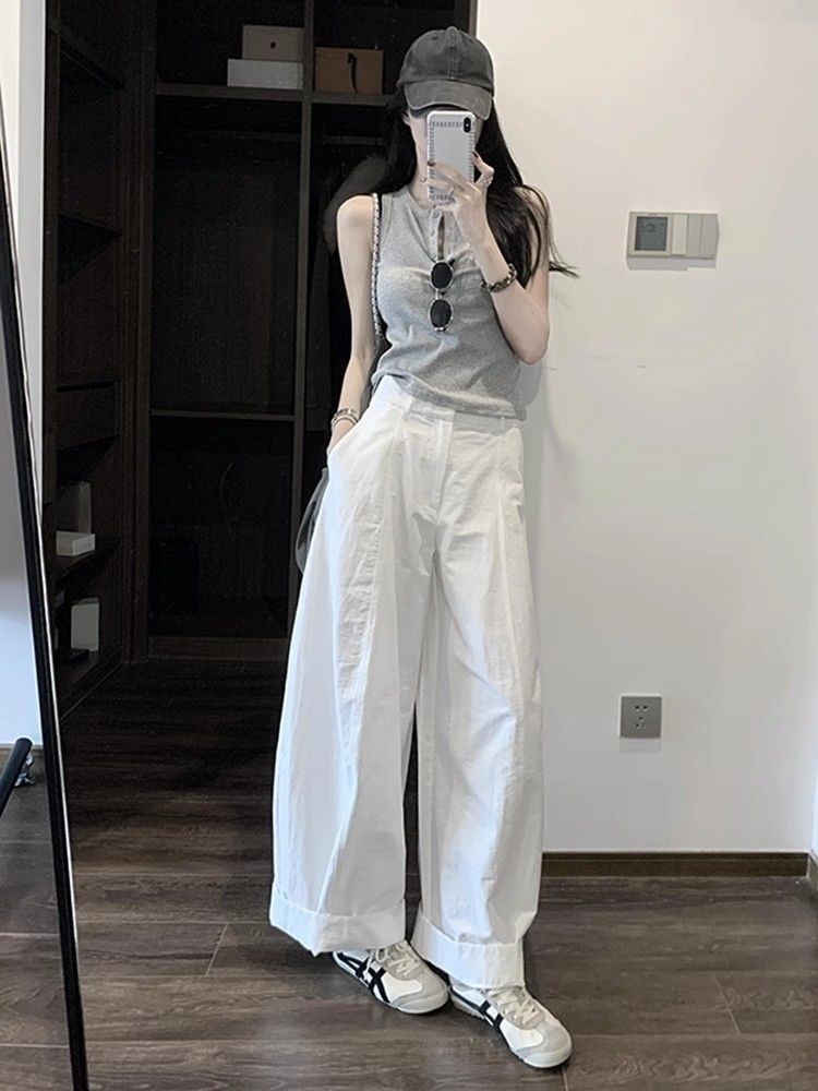Áo vest không tay nữ thiết kế retro Mỹ cao cấp với nút, phù hợp thời trang mùa hè sang trọng