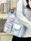 New Style Girl's Shoulder Crossbody Bag College Large Capacity Cute Student Portable Tutoring In
