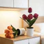 Bàn hoa Tulip Chậu cây nhỏ bằng nhựa và lụa để trang trí tiệc cưới trong nhà