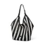 Niche Design Portable Vegetable Basket Bag For Women, Lazy Style Striped Woven Shoulder Bag, Lar
