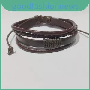 Vòng đeo tay bằng da nhiều lớp cổ điển thời trang Neu Fashion Retro có sức hấp dẫn cổ điển vượt thời gian dành cho nam và nữ