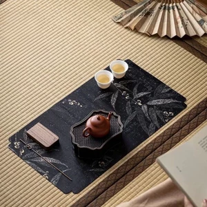 Phong Cách Khô Bàn Trà Thảm Dày Trà Coaster Bàn Trà Khô Trà Lễ Phụ Kiện Bàn Thảm Phong Cách Cổ