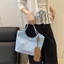 Armpit New Cartoon Denim Canvas Bag Tote Bag Women's Large Capacity Shoulder Fashion