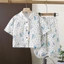 Bộ Đồ Homewear Mùa Hè Cho Trẻ Em Bé Gái Hoạt Hình Đám Mây Cotton Bộ Đồ Ngủ Bé Trai Tay Khu Phố Q
