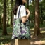 Forest Style Fresh Floral Canvas Bag Large Capacity Shoulder Bag With Artistic Atmosphere, Versa