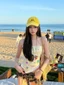 New Couple Peaked Caps Showing Face Small American Retro Embroidery Hole Yellow Baseball Cap Wom