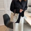 Simple French Retro Handbags, Work Bag, Polka Dot Lunch Box, Canvas Bag, Bento Handbag, Versatil