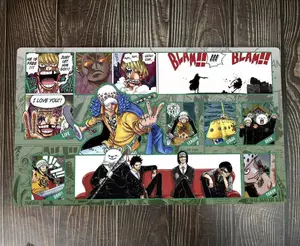 Thảm chơi bàn O-P Trafalgar D. Law CCG OPCG Thảm Giao Dịch Thẻ Trò Chơi Miếng Lót Chuột Khâu Cạnh 350x600x2mm