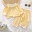bộ đồ ngủ mỏng máy lạnh mùa hè mới dành cho bé trai và bé gái Bộ quần áo mặc ở nhà tay ba phần t