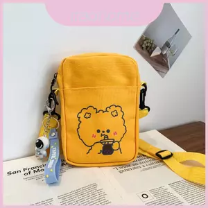 Ví đeo chéo Mini Canvas hợp thời trang với các yếu tố khối màu cho trang phục bé gái