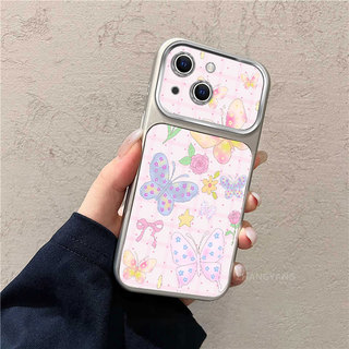 Ốp Lưng Cho iPhone 14 Pro Max 14 Plus Cửa Sổ Lớn Mờ Cao Cấp Vỏ Điện Thoại Thẩm Mỹ Nhiều Màu Sắc Bướm Và Mèo Dễ Thương Họa Tiết Thiết Kế Mới
‌
