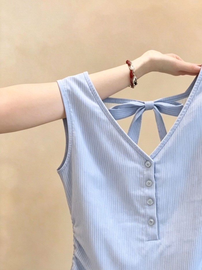 áo vest không tay cổ chữ V phong cách ngọt ngào dành cho nữ mùa hè mới niche top slim