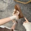 Giant Good-looking Snow Boots Thick Soles Heightening Winter Cute Bow Slip-on Woolen Cotton S