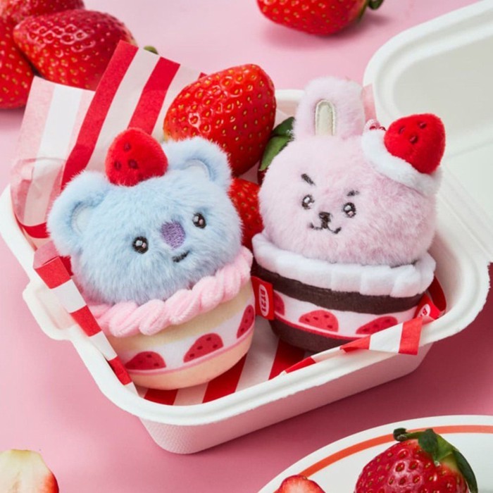 Mặt dây chuyền móc khóa sang trọng BTS BT21 mặt dây chuyền búp bê búp bê dễ thương hoạt hình