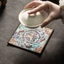 Phong Cách Mới Retro Bộ Trà Nồi Đệm Coaster Thảm Trà Đơn Giản 12.5 * 12.5