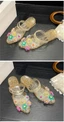 Internet Celebrity Womens Crystal Sandals With Toe Caps, Fashionable Summer New Jelly Shoes With