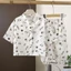 Bộ Đồ Homewear Mùa Hè Cho Trẻ Em Bé Gái Hoạt Hình Đám Mây Cotton Bộ Đồ Ngủ Bé Trai Tay Khu Phố Q