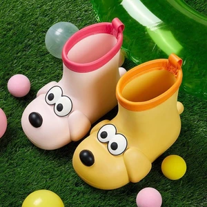 Giày đi mưa trẻ em Happy Mary giày đi mưa mùa mưa chống nước giữa bắp chân học sinh tiểu học hoạ