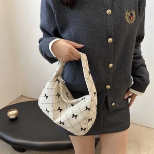 Cloth Bags For Women, Corduroy Bow, New Shoulder Bag, Niche, High-looking, Versatile Hand Bag, Ar