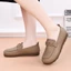 Soft Leather Beanie Shoes For Women, Tendon Soft Bottom Flat Shoes, Middle-aged And Old Singl