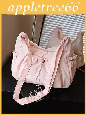 Túi đeo vai phong cách Nylon đô thị có chi tiết khâu và mềm mại cho học sinh xây dựng