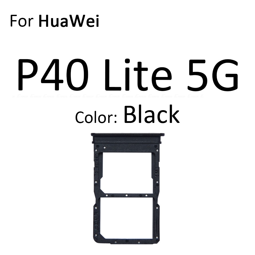 Thẻ Sim Micro SD Khay Thẻ Ổ Cắm Giá Đỡ Khe Cắm Hộp Đựng Đầu Nối Adapter Đầu Đọc Cho HuaWei P40 Lite E 5G Thay Thế Các Bộ Phận