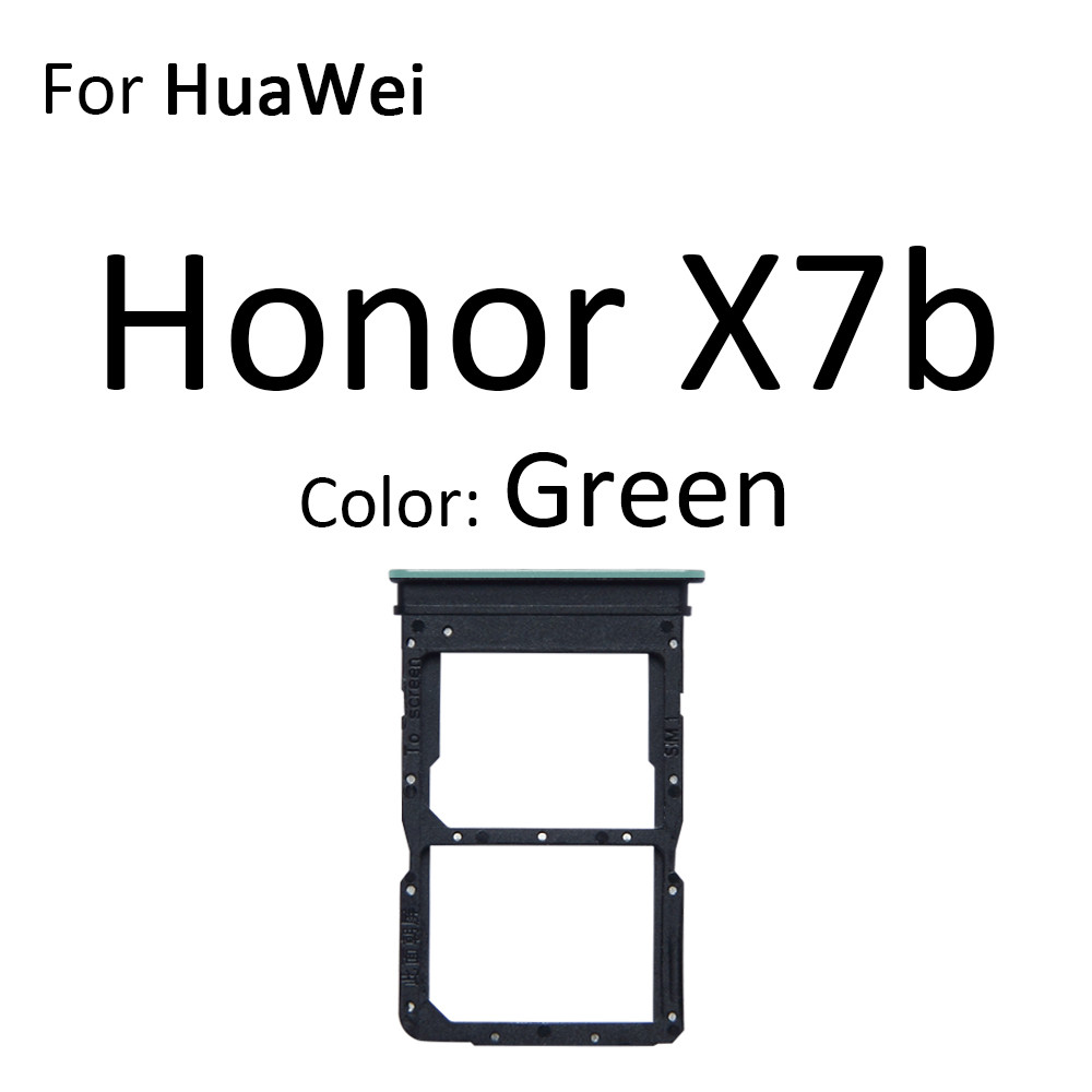 Thẻ Sim Micro SD Khay Đựng Thẻ Ổ Cắm Khe Cắm Hộp Đựng Kết Nối Adapter ReaderFor HuaWei Honor X7 X7a 4G X7b Thay Thế Các Bộ Phận