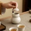Lon trà gốm Ru Kiln Hộp đựng bầu Hộp trà kín Lon trà nhỏ Lon trà di động Fulu [Bồi thường trọn gói bị hỏng]