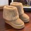 Women's Shoes Wool Short Boots Plus Velvet Warm Thick Soled Cotton Boots