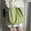 New French Style Summer Plaid Double-sided Canvas Bag Splicing Fresh Commuting Large Capacity Po