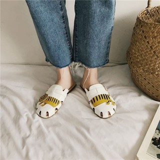 Baotou Slippers For Women Summer New Korean Style Versatile Non-slip Flat Slippers For Outer