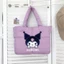 Túi cầm tay Kuromi sành điệu bằng Nylon có chi tiết thêu cho bé gái