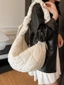 Túi đệm vai bằng vải Cotton có khóa thêu và khóa kéo để sử dụng thông thường hàng ngày
