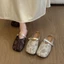 French Niche Baotou Half Slippers For Women Summer Outer Wear New Style Flat Bottom Mesh Breatha