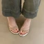 Elegant Rhinestone Sparkling Wedge Slippers Women's Outerwear Thick-soled Versatile Beautiful