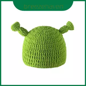 Mũ dệt kim mặt nạ Shrek với chất liệu Acrylic mềm để sử dụng thường ngày mùa đông