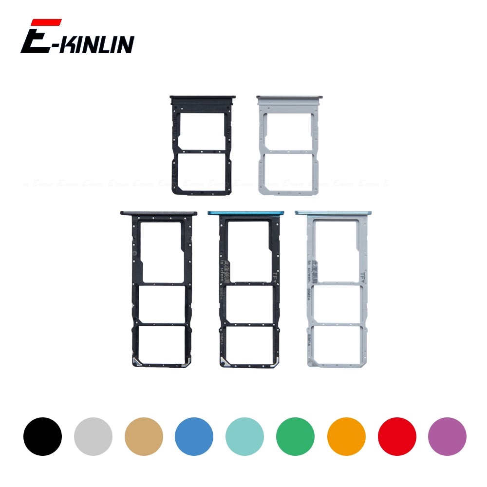 Thẻ Sim Micro SD Khay Thẻ Ổ Cắm Giá Đỡ Khe Cắm Hộp Đựng Đầu Nối Adapter Đầu Đọc Cho HuaWei P40 Lite E 5G Thay Thế Các Bộ Phận