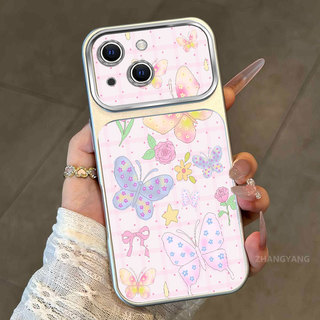 Ốp Lưng Cho iPhone 14 Pro Max 14 Plus Cửa Sổ Lớn Mờ Cao Cấp Vỏ Điện Thoại Thẩm Mỹ Nhiều Màu Sắc Bướm Và Mèo Dễ Thương Họa Tiết Thiết Kế Mới
‌