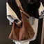 Matte Texture Single Shoulder Tote Bag For Women New Super Hot Retro Armpit Bag Autumn High-end