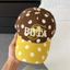 Polka Dot Contrasting Color Hollow Three-dimensional Embroidery Baseball Cap Summer Sun Visor Ve