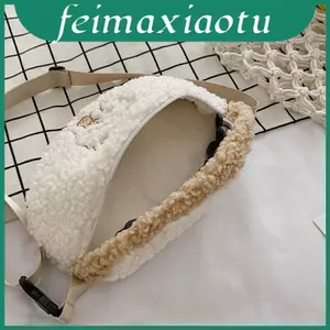 Túi đeo chéo lông thú hợp thời trang có thêu cho tuổi Teen Thời trang đường phố Sử dụng hàng ngày và