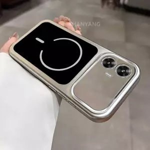Ốp Lưng Cho Realme C55 Mạ Điện Trong Suốt Lớn Màu Cửa Sổ Nền Điện Thoại Thẩm Mỹ Silicon TPU Tối Giản Mềm Mại